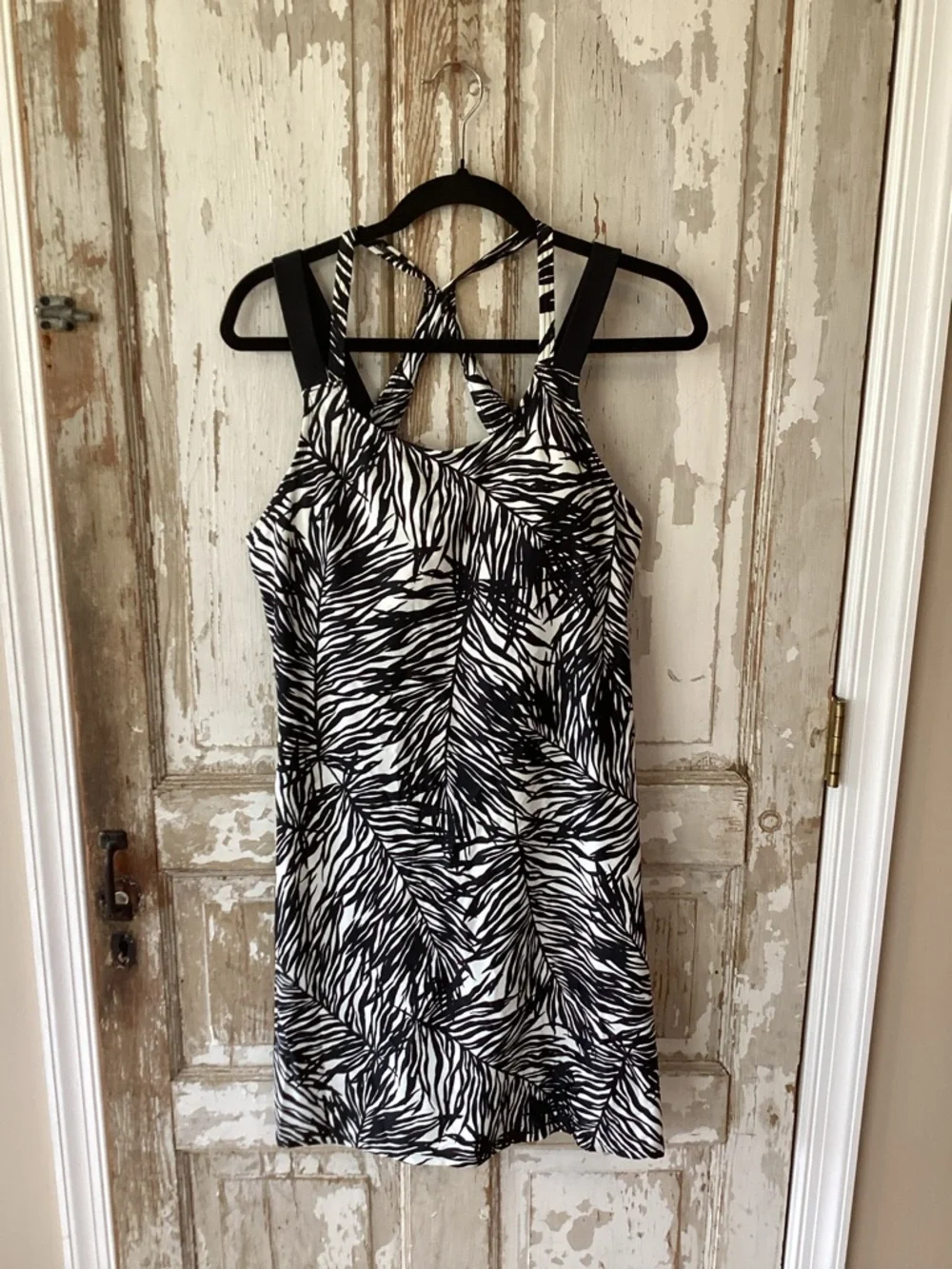 Athleta Black and White Athletic Swim Dress size 38 D/DD - no bottoms